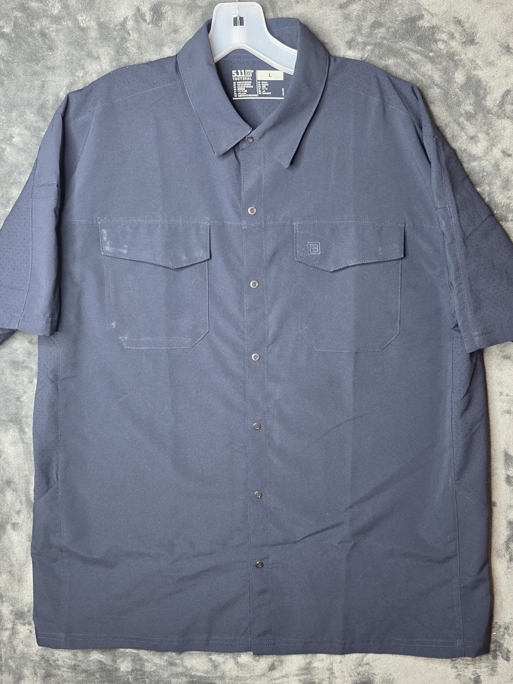 5.11 Tactical Short Sleeve Button-Front Shirt - Navy Blue